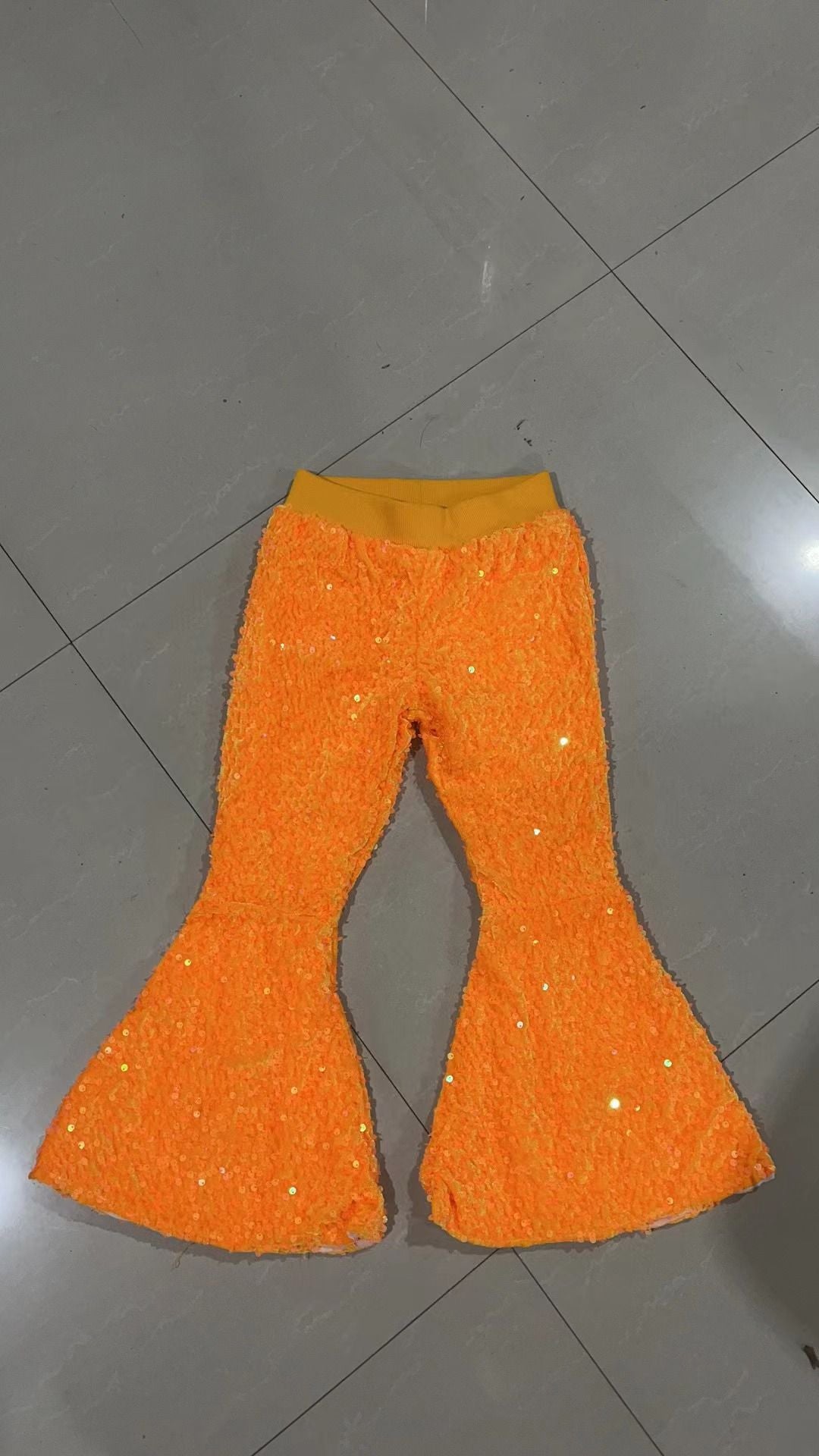 Bright Orange Sequined Trousers