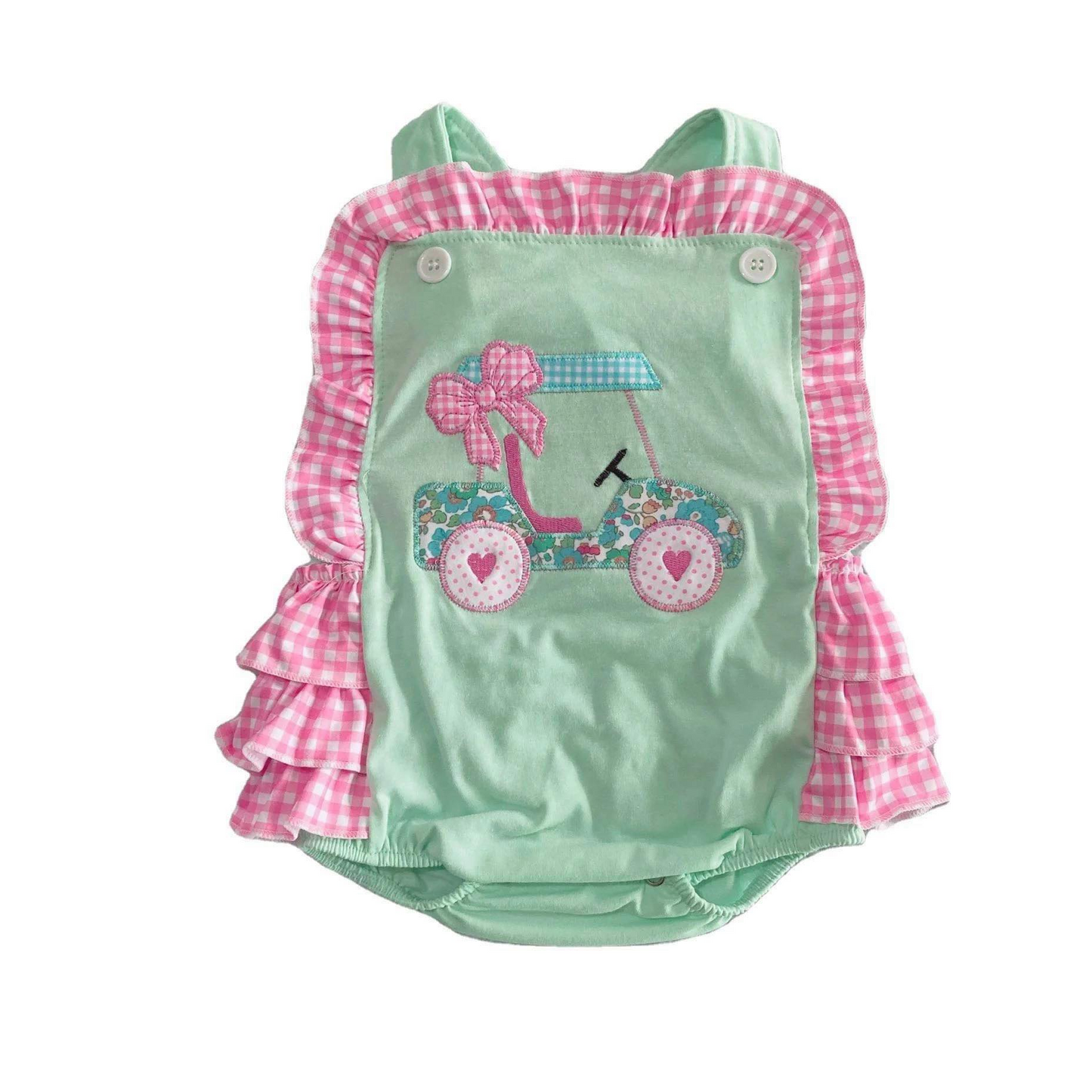 Girl's green romper