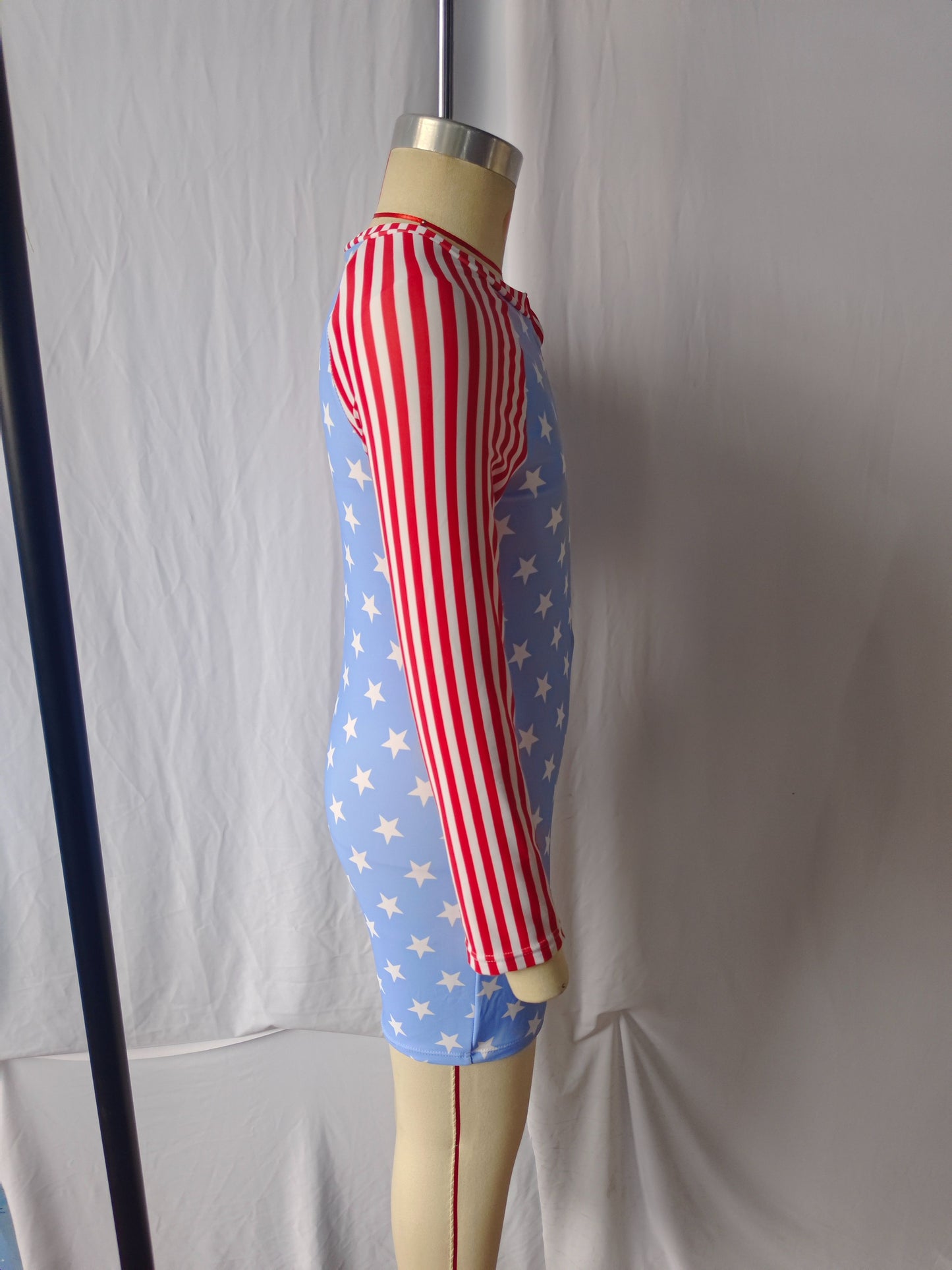 striped star swimsuit