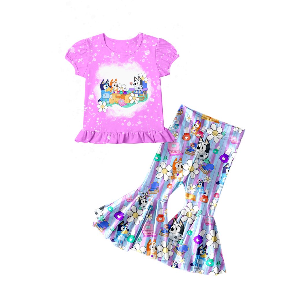 Girls Pink Flower Set