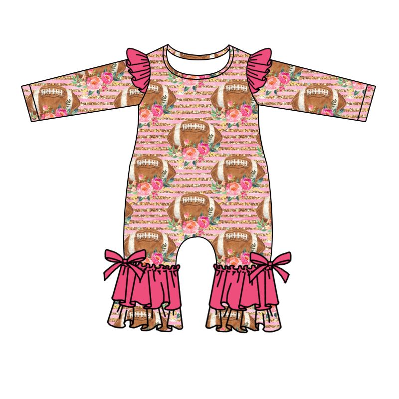 Rugby Flower Pink Lace Long Sleeve Bodysuit