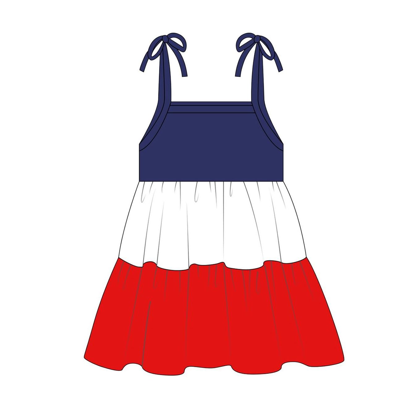 Solid Color 4th of July Skirt