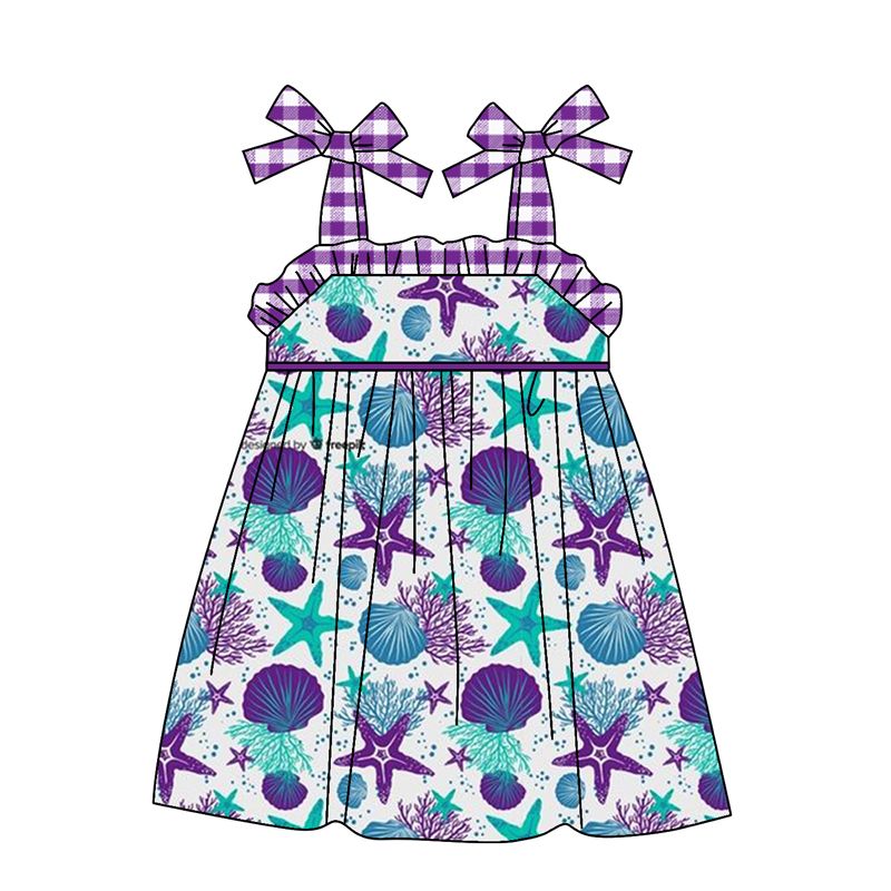Underwater World Starfish Summer Suspender Skirt