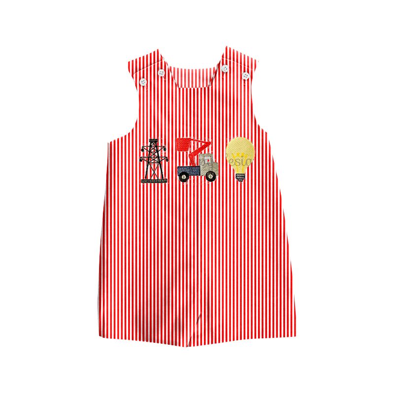 Tool Boy Striped Romper