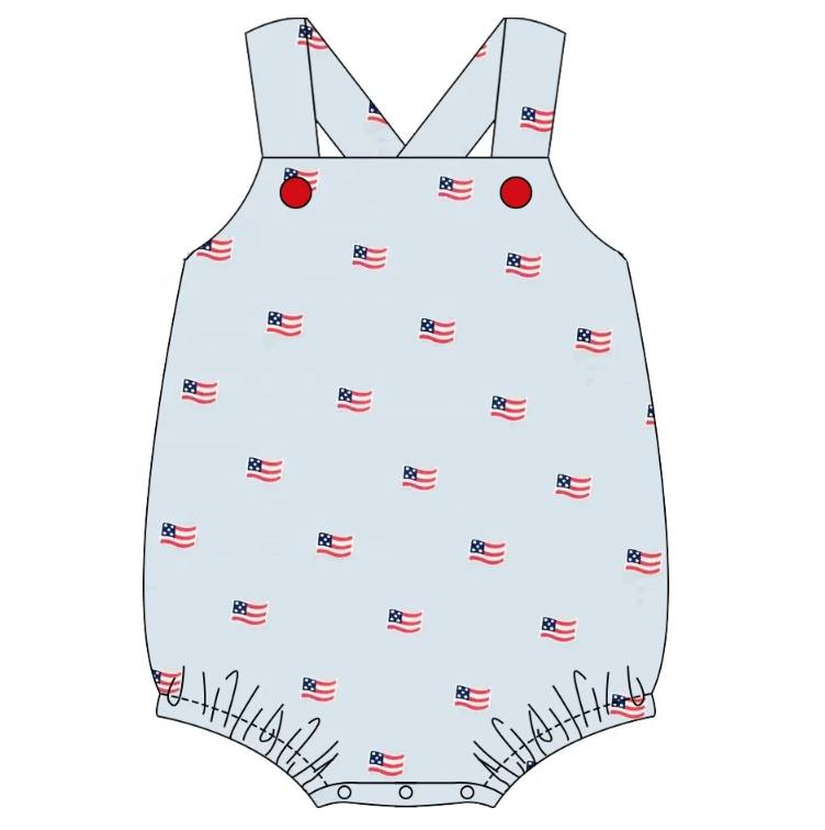 flag boy romper