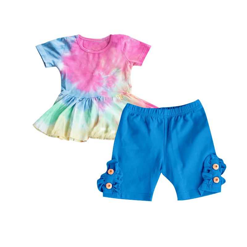 tie dye girls suit