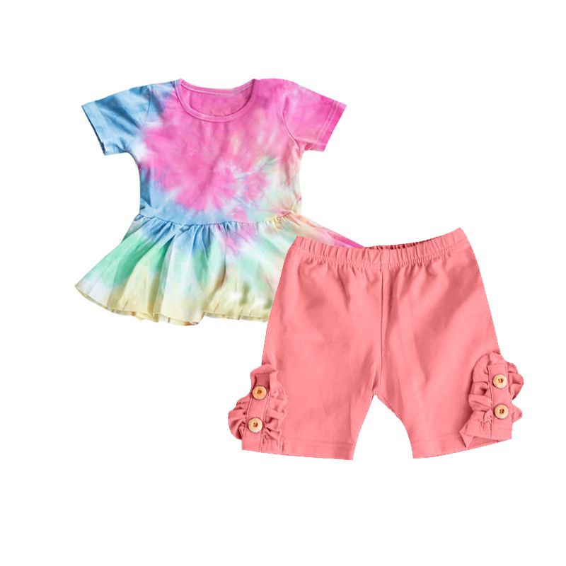 tie dye girls suit