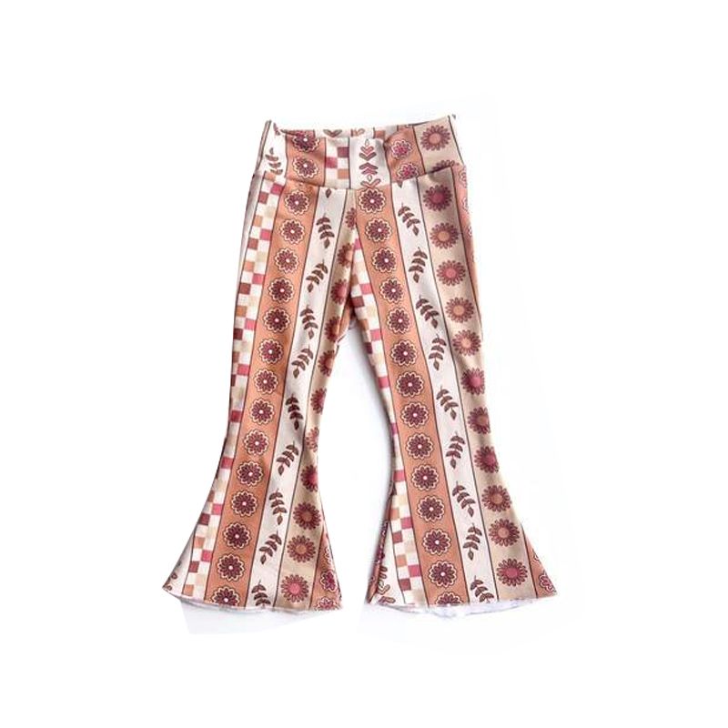 plaid floral trousers