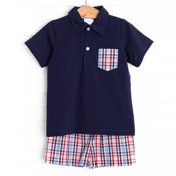 navy top with shorts outfits