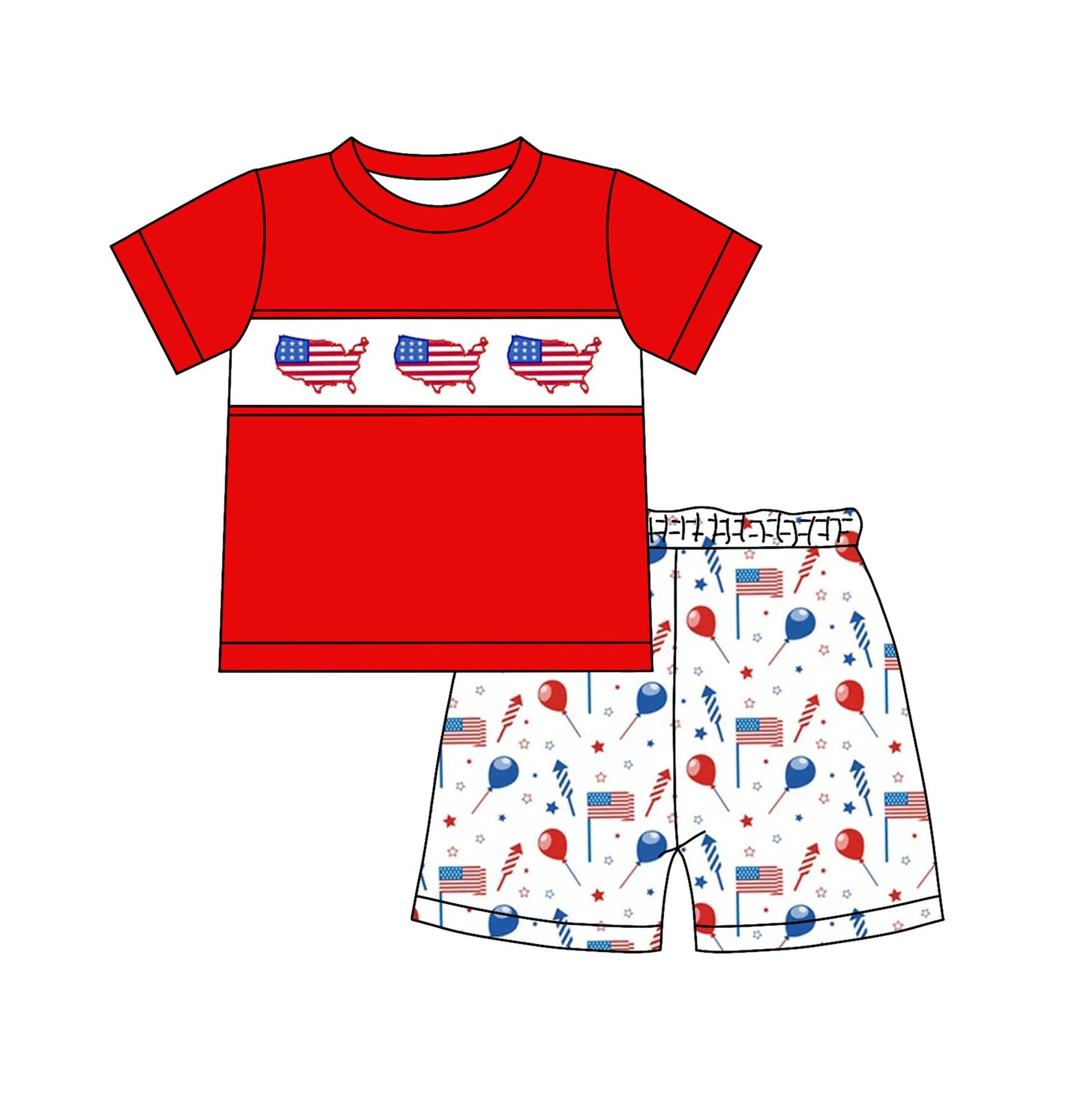 Flag July 4th Red Set