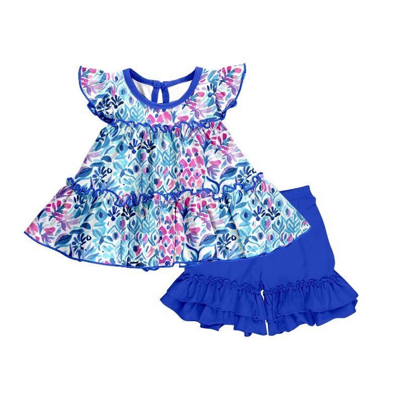 blue girl suit