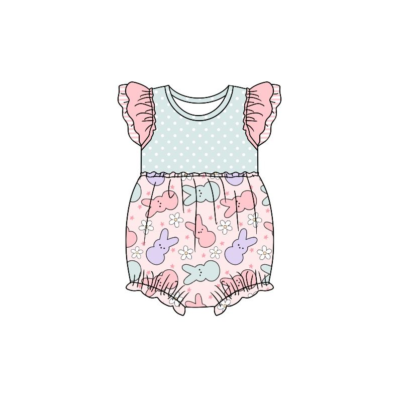 SR0784 Rabbit Pink Flying Sleeve Jumpsuit
