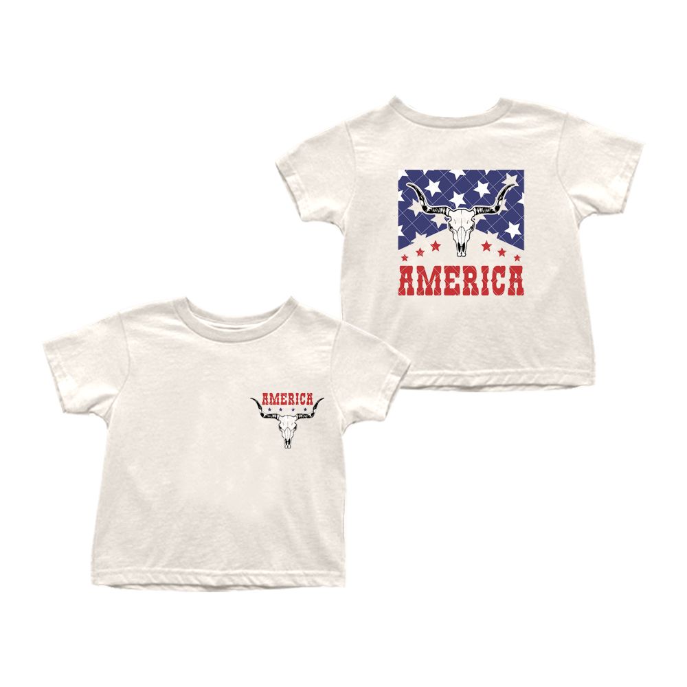 Bull head, flag star top
