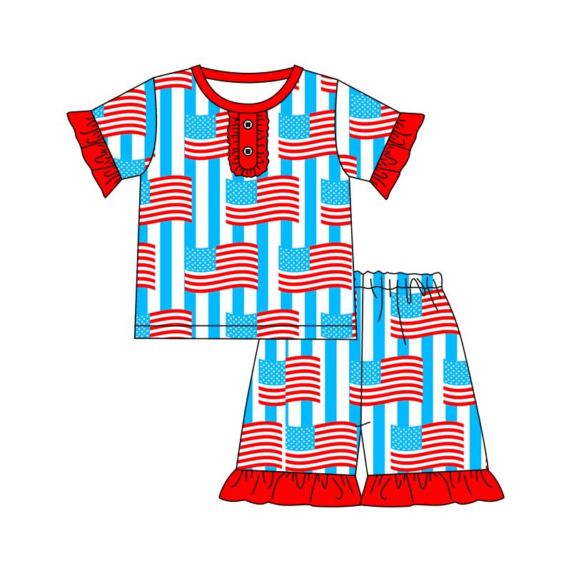 Flag Girls Pajama Set