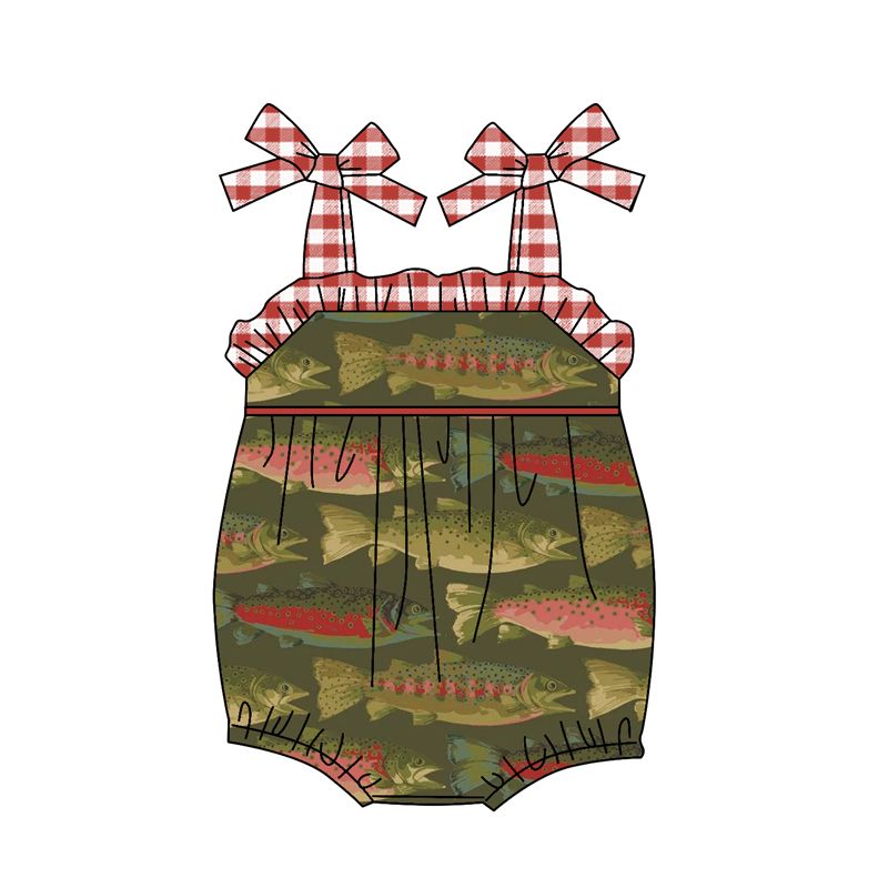 Girls' romper with suspenders