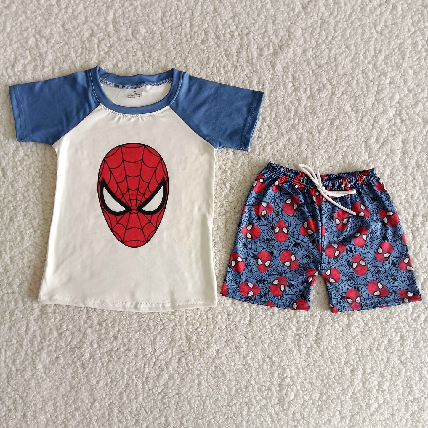 RTS NO MOQ ETA 5/7days Arrived B3-16 Deep Blue Spider-Man Mask Boy Suit