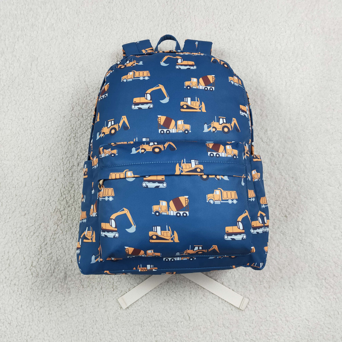 NEW RTS NO MOQ Bags BA0169 Baby Kids Boys Navy Blue Construction Print Backpack Back Bags