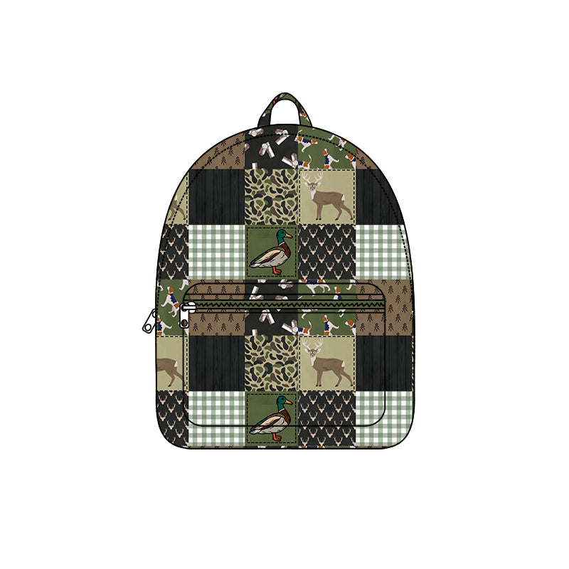 (Preorder new) No moq Baby Kids Camo Deer Dogs Ducks Print Backpack Duffle Bag Insulated Lunch Box