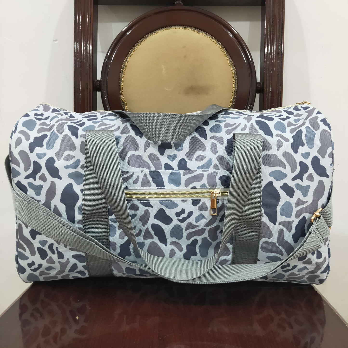 RTS NO MOQ(In Stock) camouflage gray gym bag