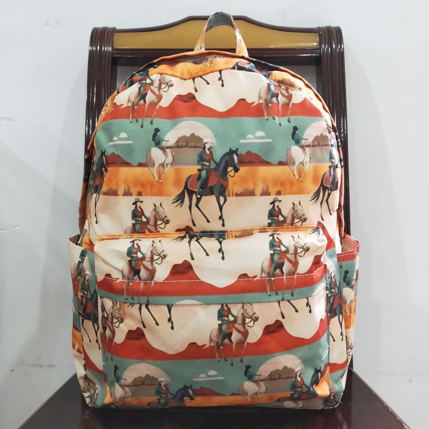 RTS NO MOQ(In Stock) Horse riding desert beige green backpack