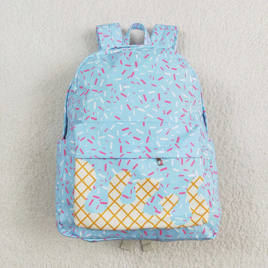 Best Sell RTS Baby Kids Confetti Plaid Blue Drips Team School Bags Cute And Functional Backpack for Children