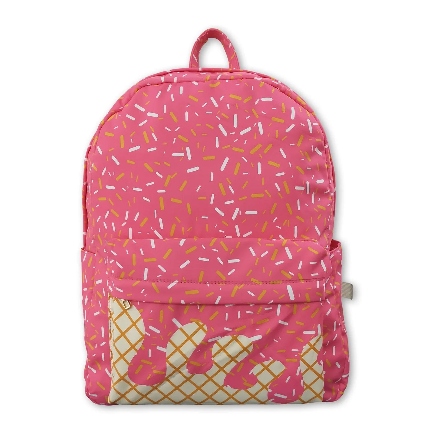 RTS NO MOQ Sibling milk silk Baby Kids Pink Drips Sprinkles Kids Backpack