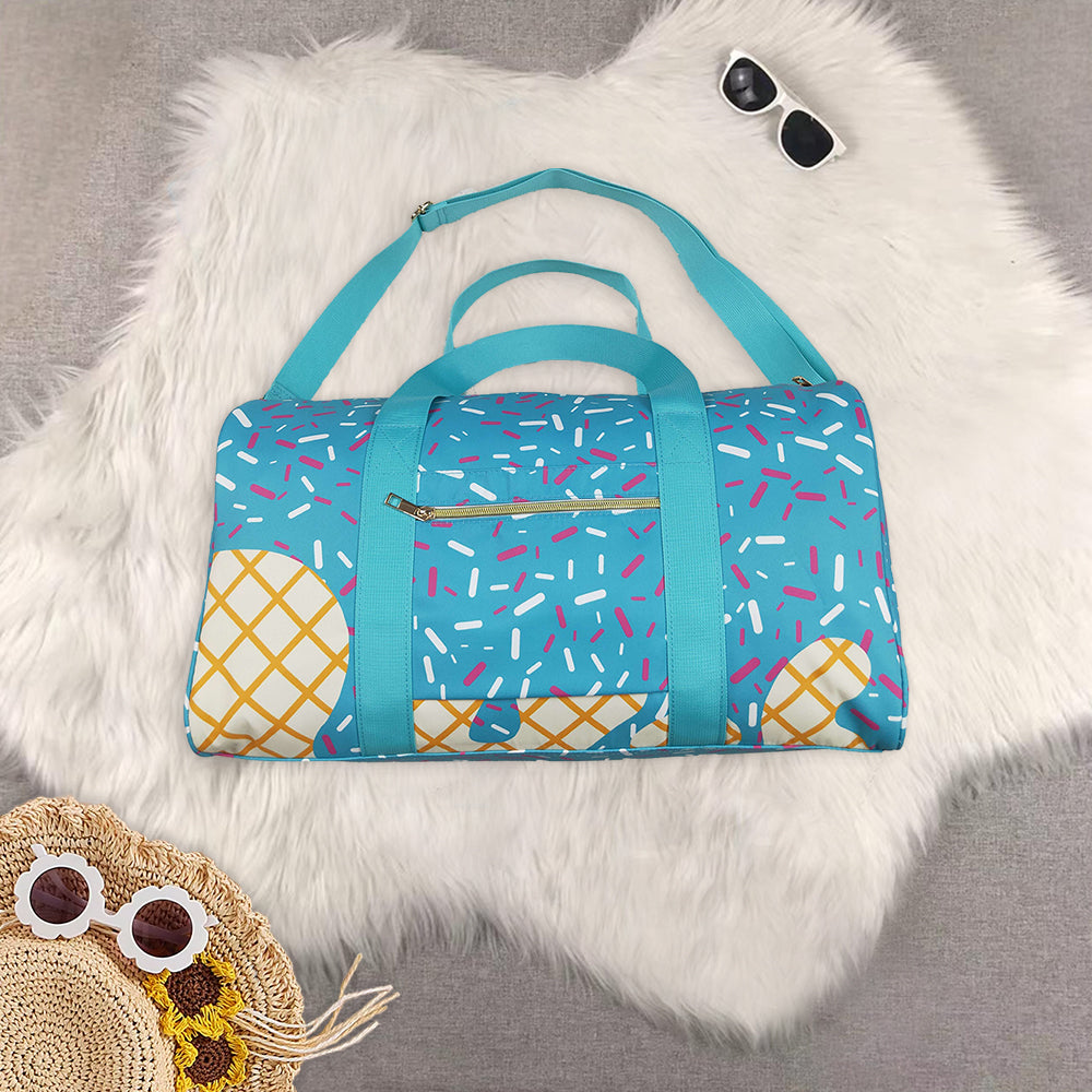 RTS NO MOQ Sibling baby kids clothes team ice cream summer kids backpacks and lunch box