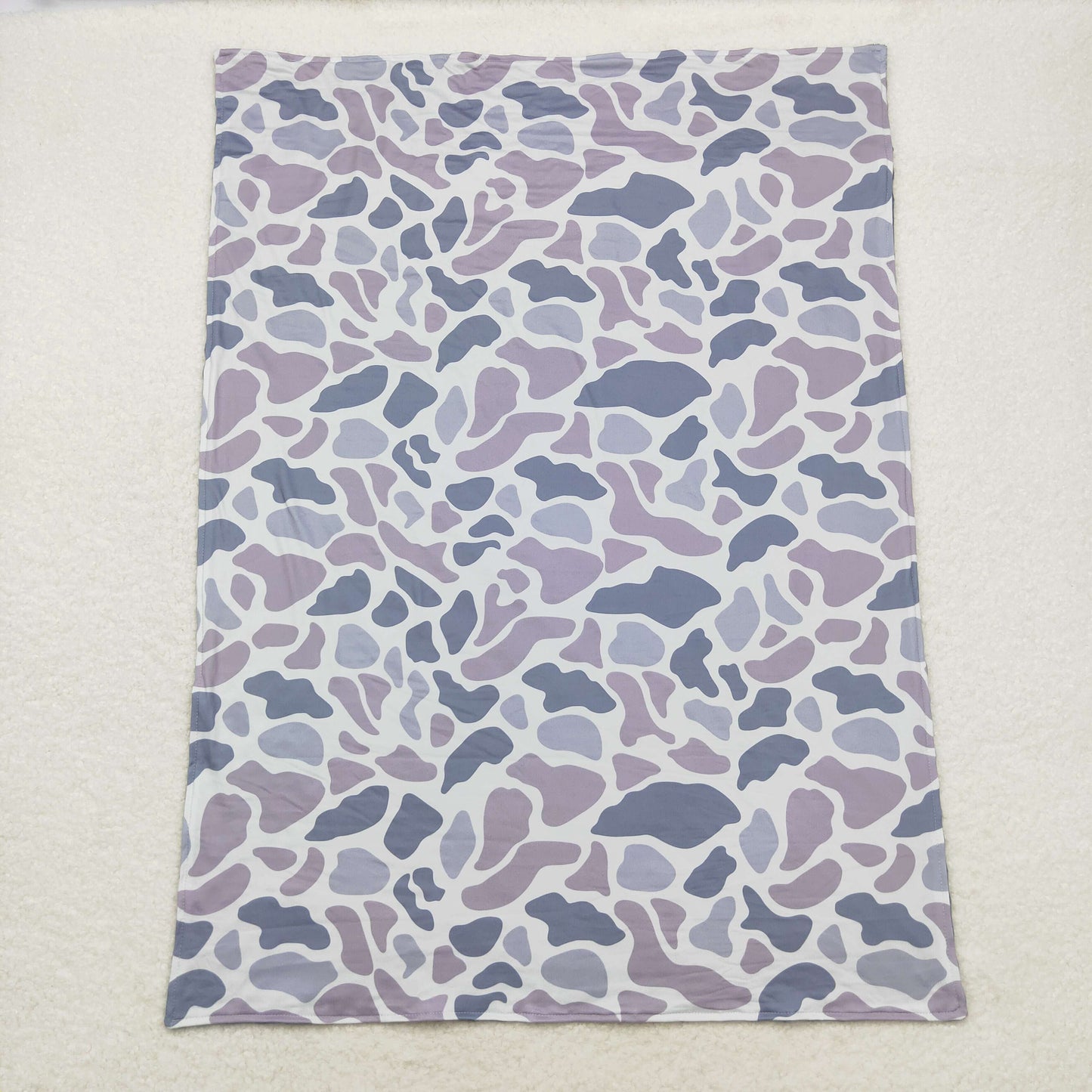 RTS NO MOQ(In Stock) BL0145 Gray blue camouflage baby blanket