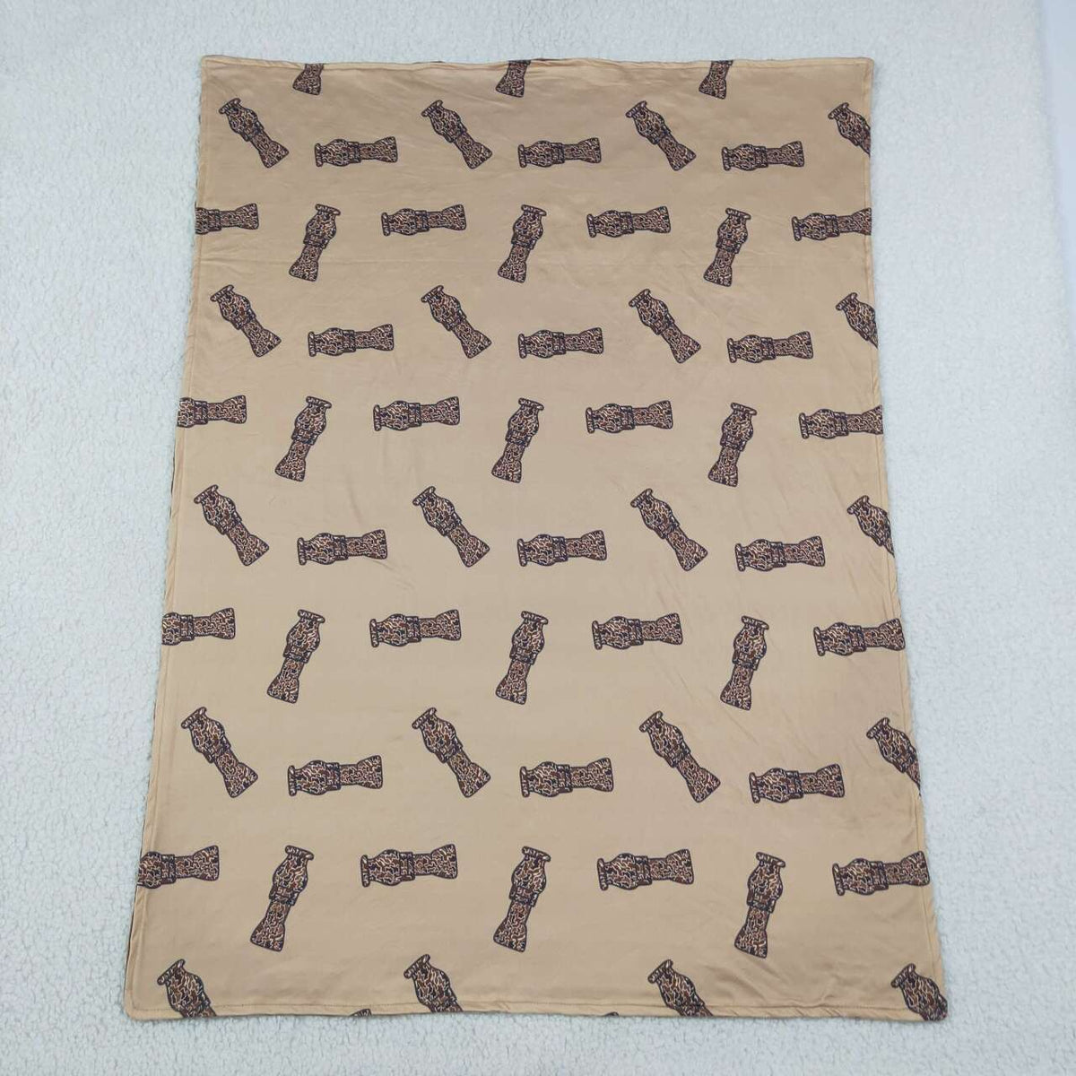 NEW RTS NO MOQ Blankets BL0165 Baby Kids Hunting Duck Call Brown Blanket