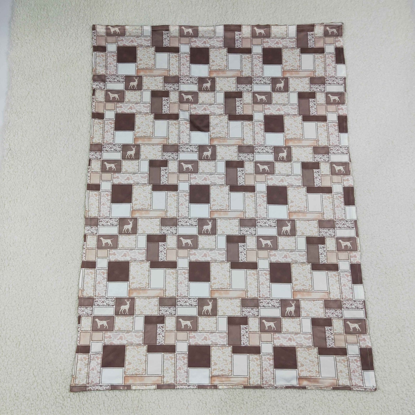 NEW RTS NO MOQ milk silk BL0249 Toddler Kids Dogs Deer Ducks Animal Camo Check Print Blanket