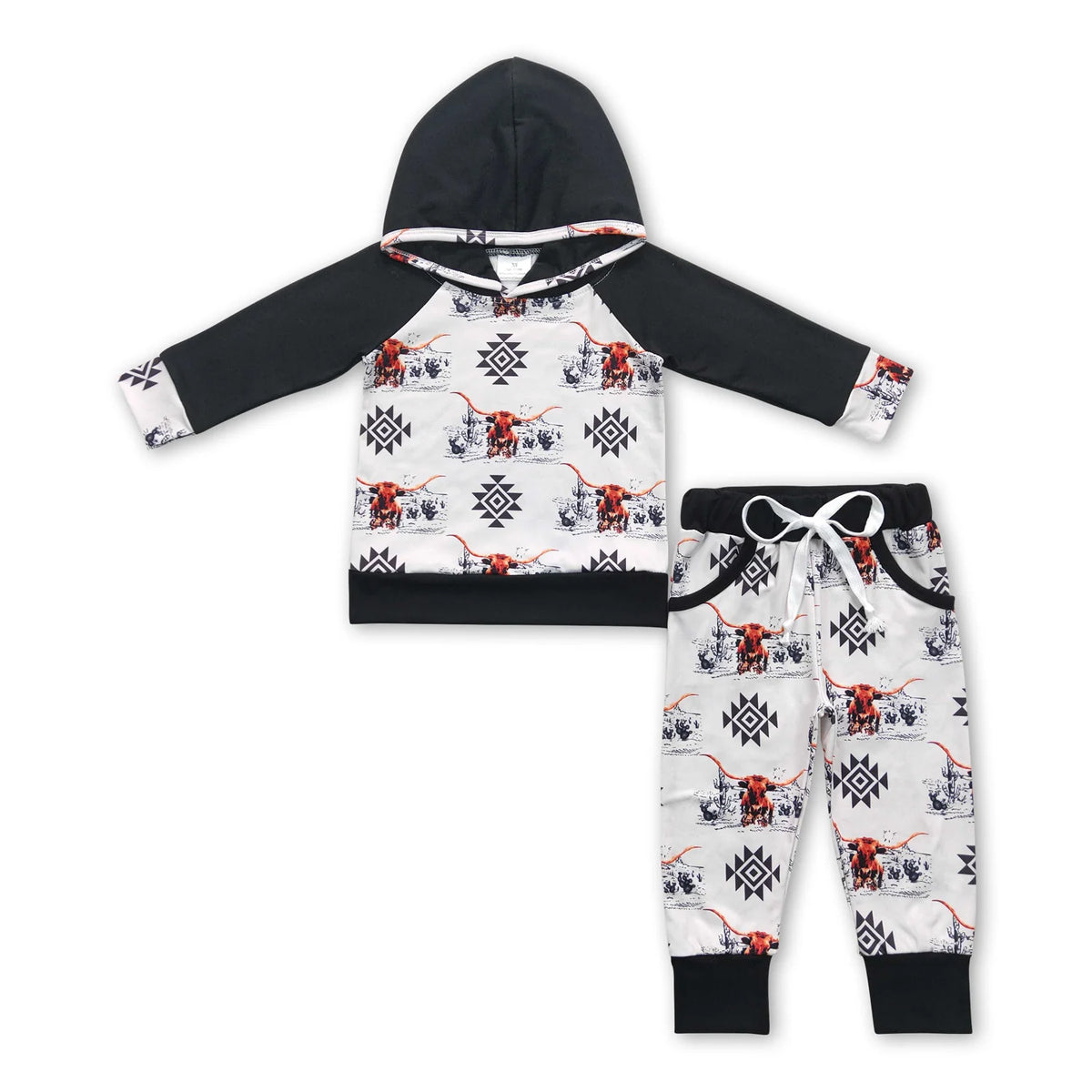 RTS NO MOQ Sibling baby boy clothes hooded long sleeve Clothes Sets