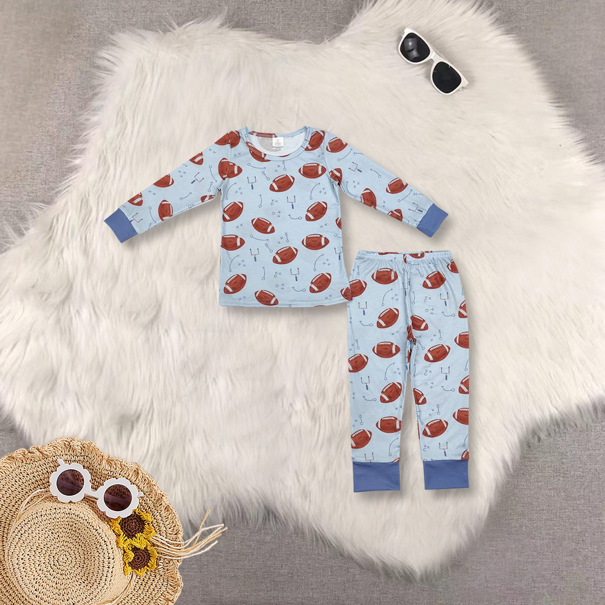 RTS NO MOQ Sibling baby boy girls clothes modal rugby Long Sleeve Suits and rompers