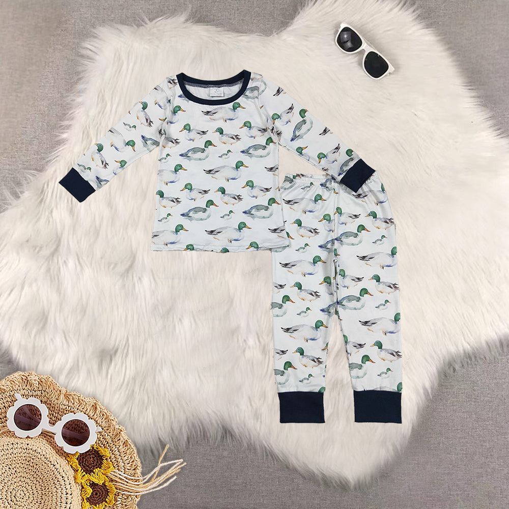 RTS NO MOQ Sibling Baby boy clothes duck long-sleeved trousers suits