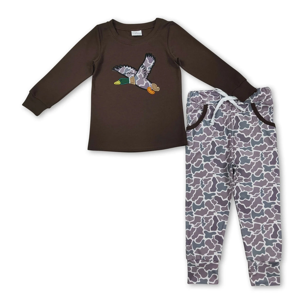 RTS NO MOQ Sibling baby girls boys clothes embroidery deer head Christmas long-sleeved suits