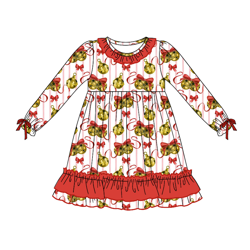 custom moq 5 eta 6-7weeks Girls' long sleeve dress