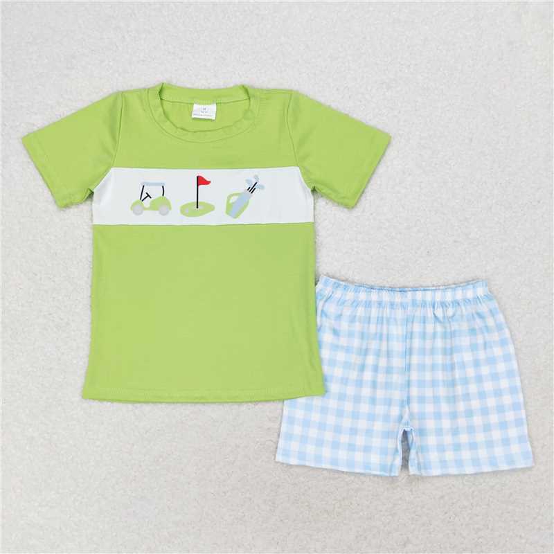 RTS NO MOQ baby girls Clothes short sleeve shorts Sets
