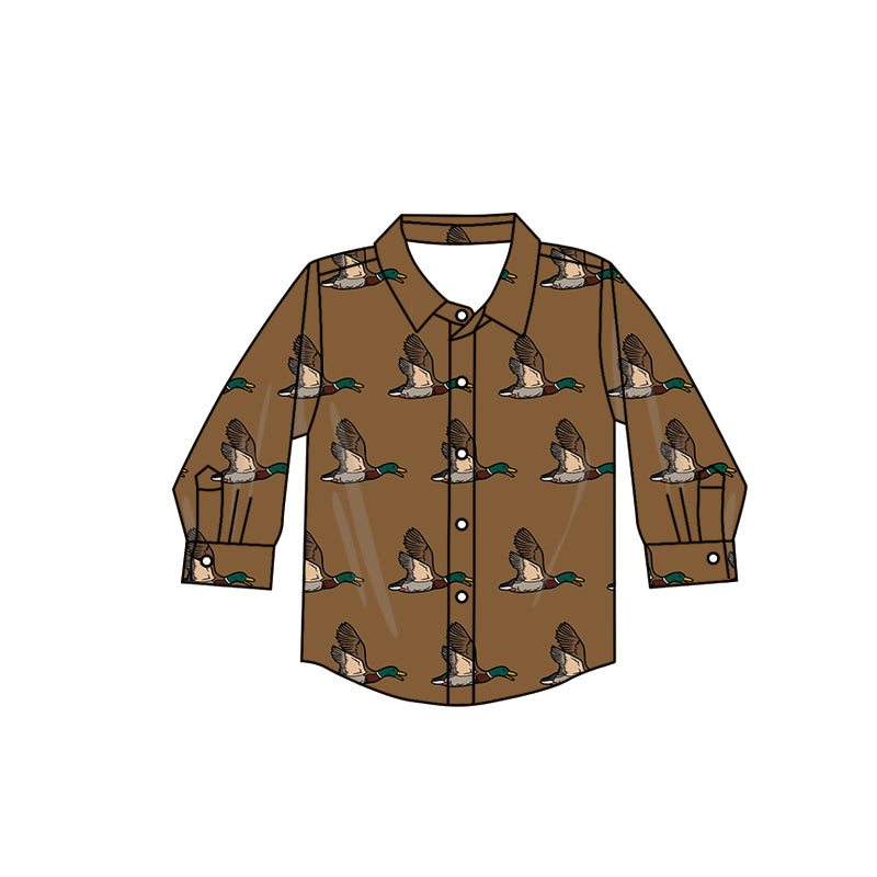 NO MOQ sales BT0759 Long Sleeve Boys Duck Top