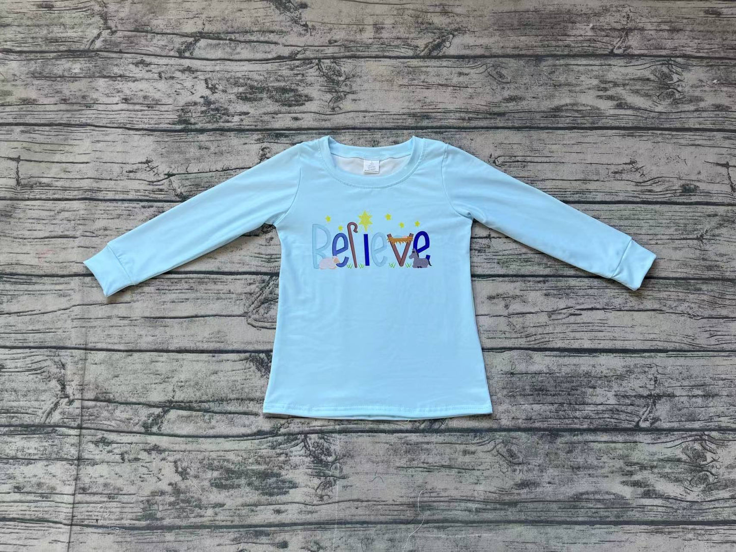 NO MOQ sales BT0775 baby boys clothes blue Long Sleeve Top