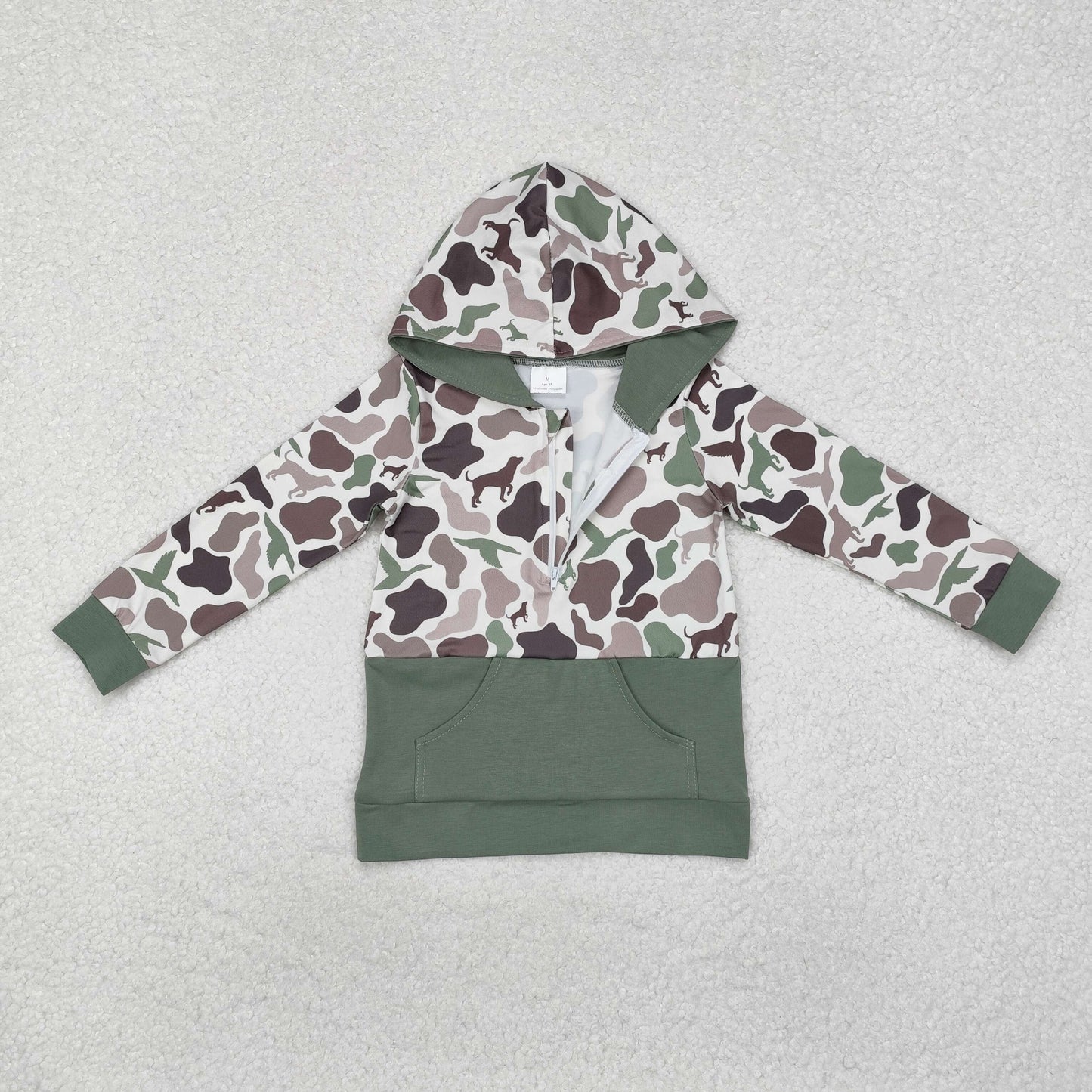 RTS NO MOQ Sibling Baby kid Geometric pullover hooded long sleeve tops