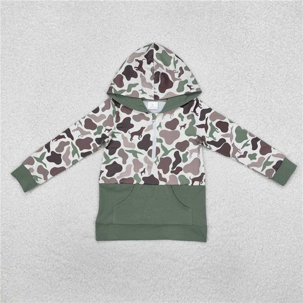 RTS NO MOQ Sibling Baby boys clothes camouflage long-sleeved trousers suit & rompers and tops and top
