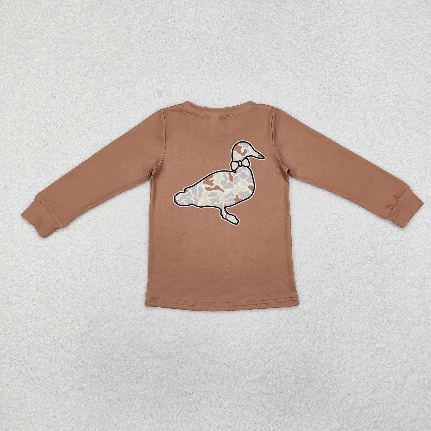 RTS NO MOQ(In Stock) Camouflage duck brown long-sleeved top