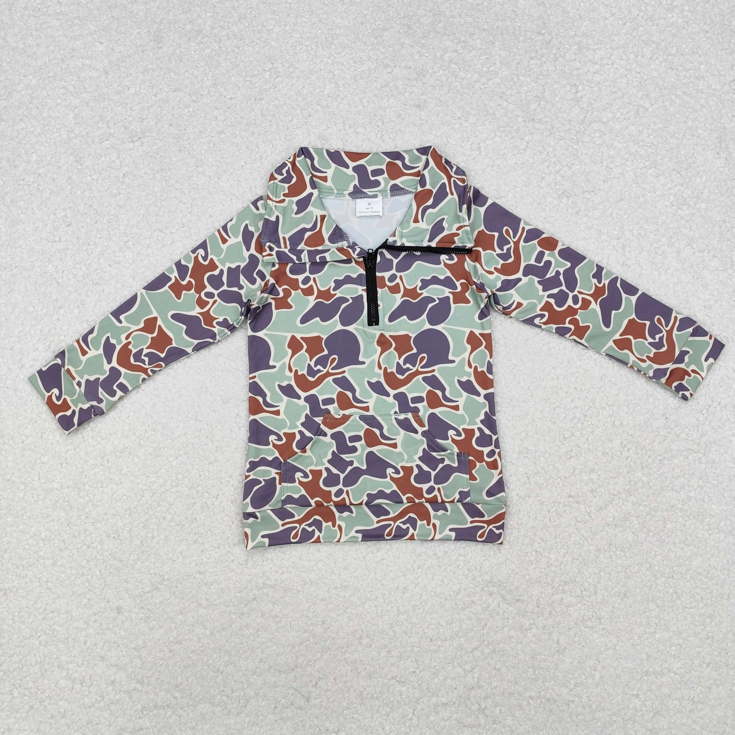 RTS NO MOQ Baby kid Camouflage pullover long sleeve top