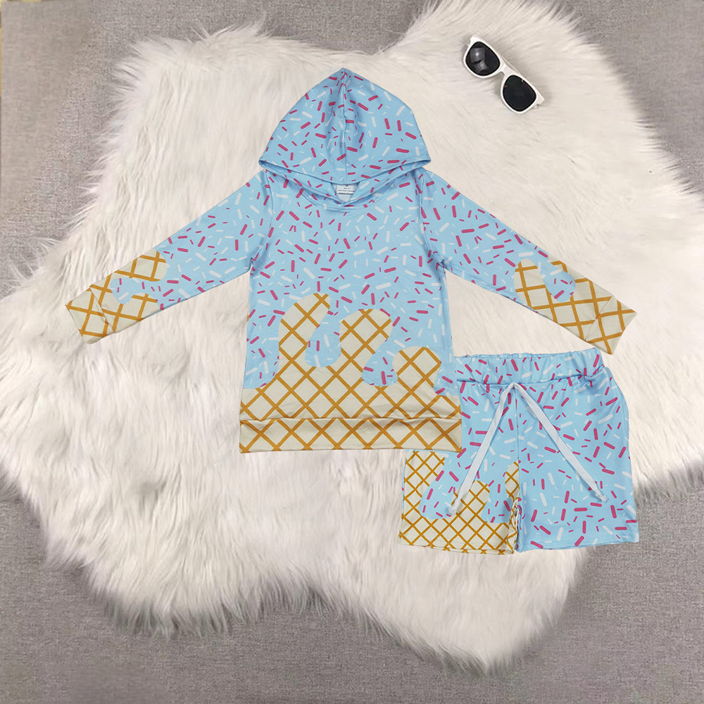 RTS NO MOQ Sibling baby boy clothes yoga team hooded shorts sets and pants sets