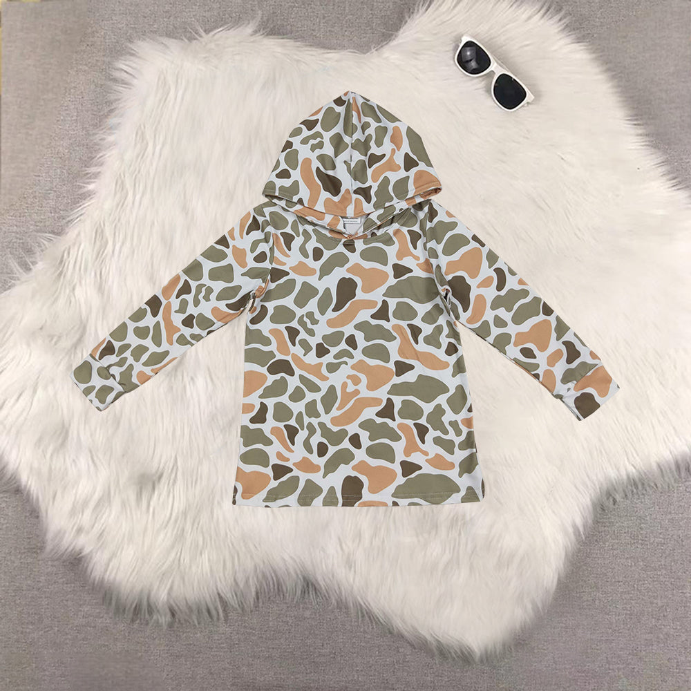 Sibling Baby Boys clothes camouflage Summer Clothes hooded long sleeve tops 4