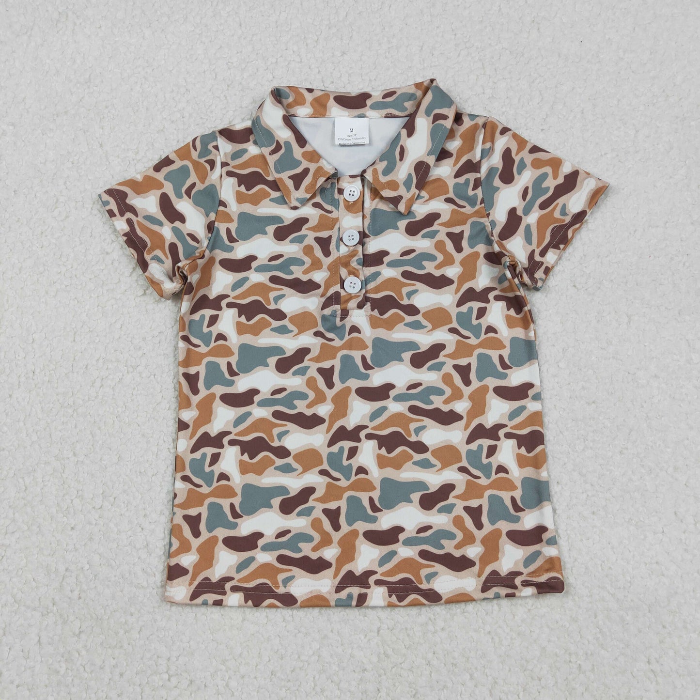 RTS NO MOQ Sibling baby girl clothes duck camouflage Short-Sleeve Tops