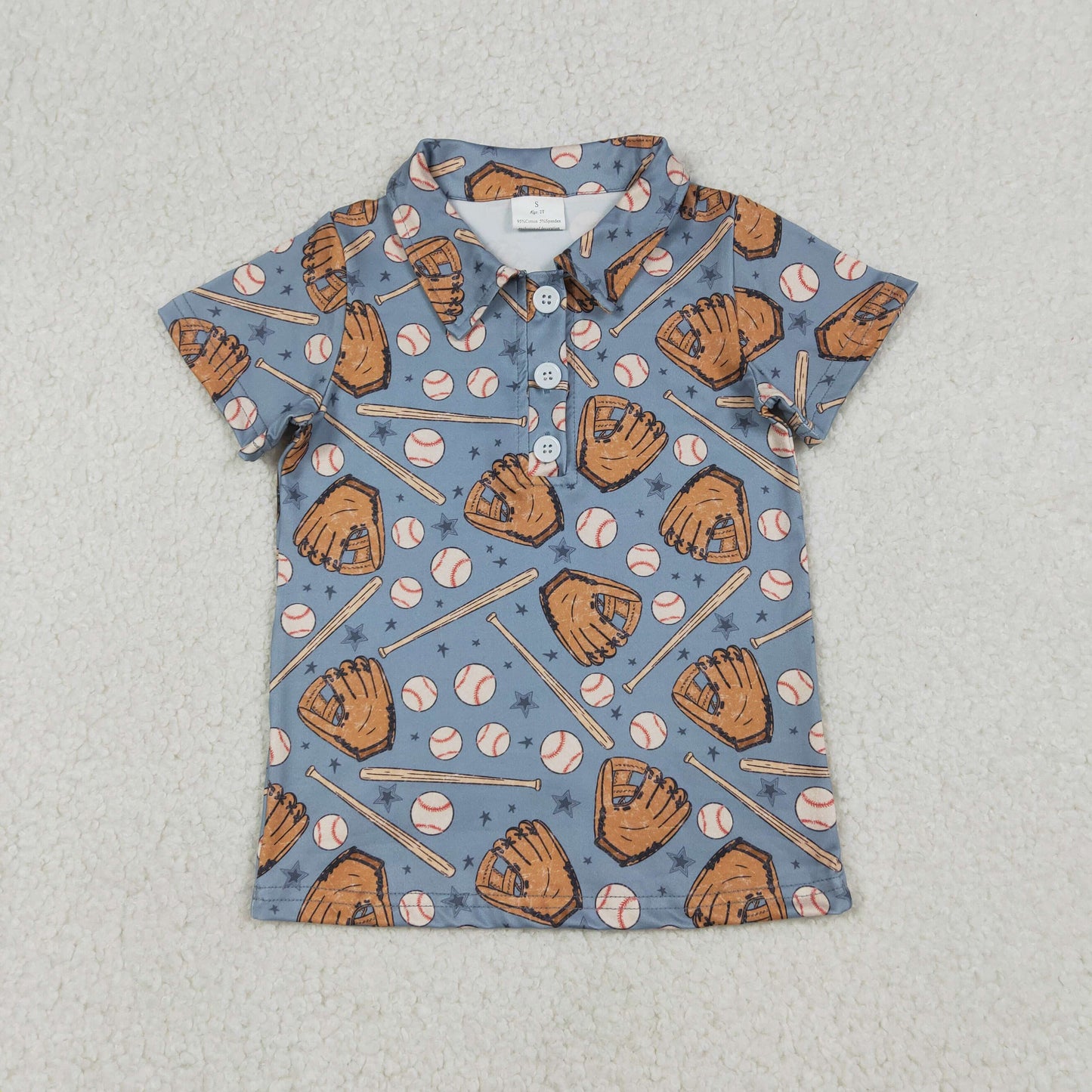 RTS NO MOQ Sibling baby boy clothes baseball Short-Sleeve Tops