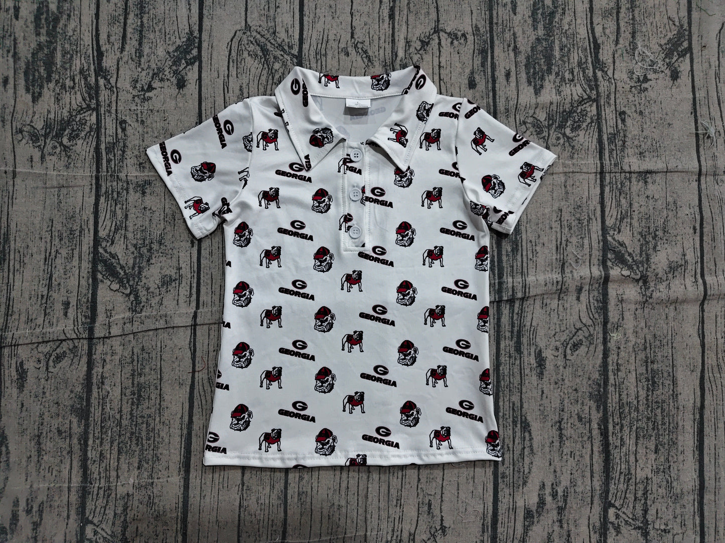 (Sample) No moq BT1756 Baby Boys Fashion Team Short Sleeve Button Polo Wear