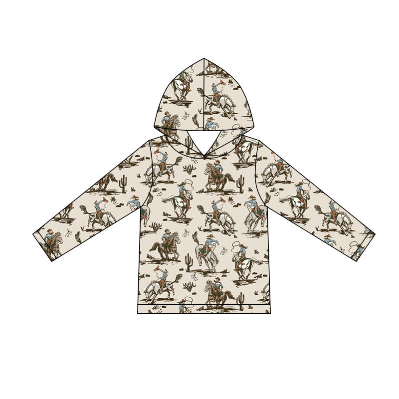 (Pre Order) No moq milk silk Baby Boys Long Sleeve Plaid Hunting Ducks Hoodies Top