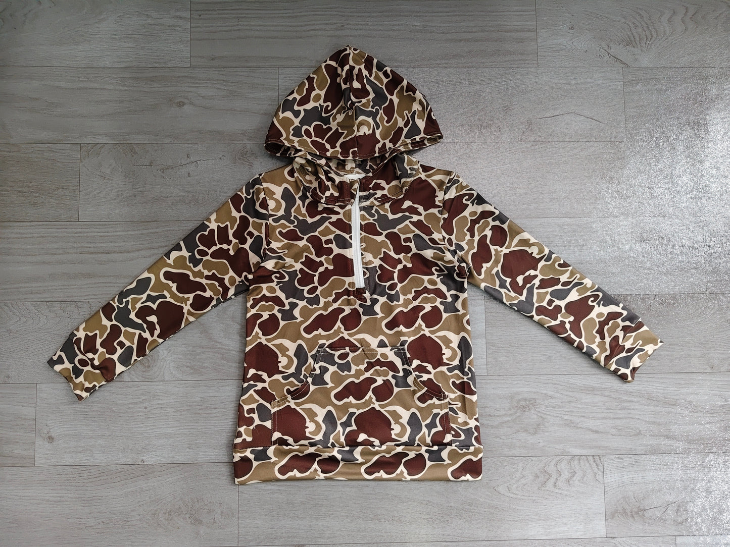(Sample) No moq BT1854 Baby Boys Camouflage Zip Up Hoodie Pocket Long Sleeve Tops