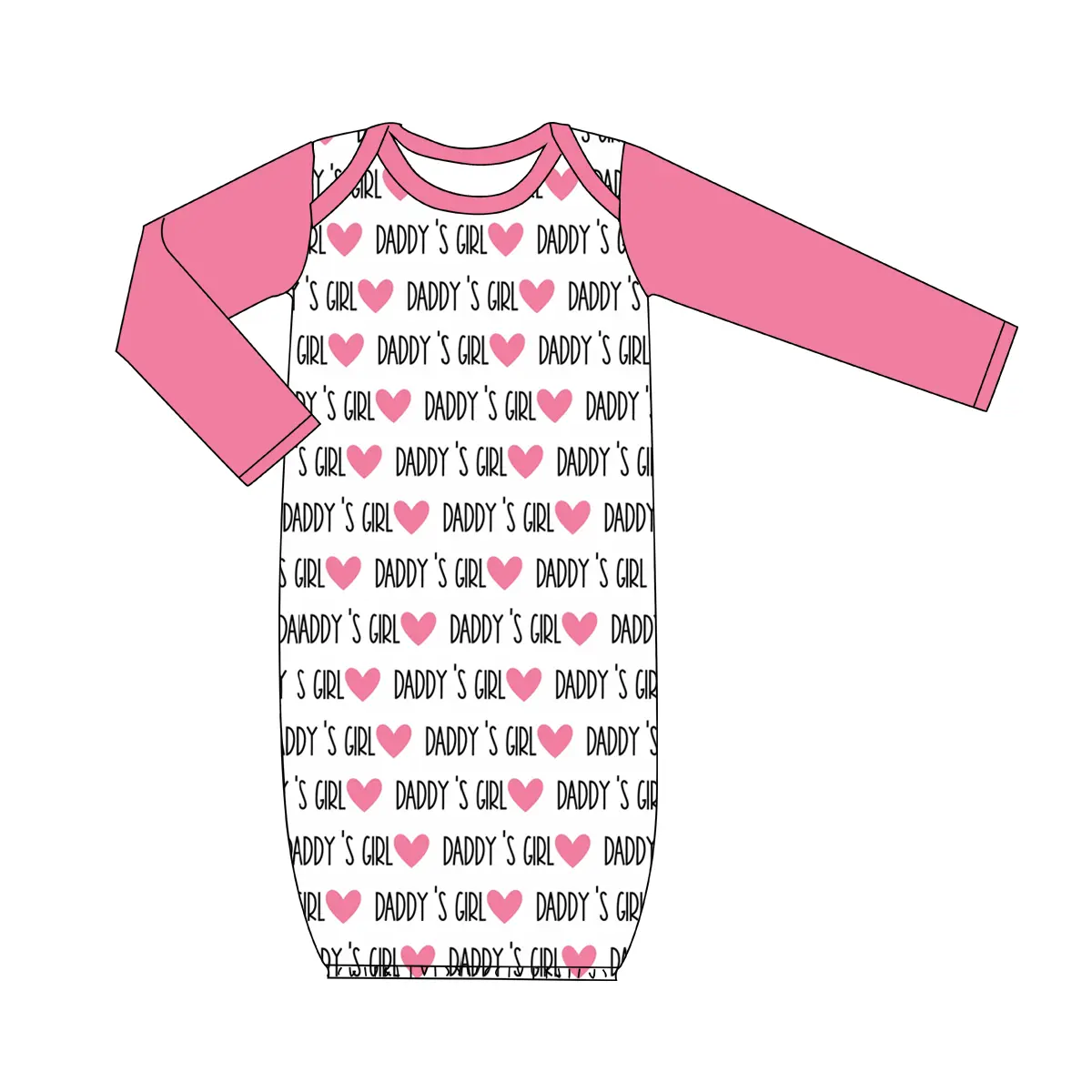 Custom MOQ 3 ETA 6-8WEEKS Pink Letter Heart Baby Bathrobe